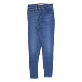 LEVI'S Mile High Womens Jeans Black Slim Skinny Stone Wash W27 L28