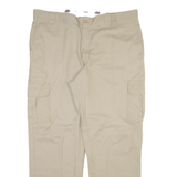 DICKIES Cargo Mens Trousers Beige Relaxed Straight W40 L30