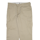 DICKIES Cargo Mens Trousers Beige Relaxed Straight W38 L32