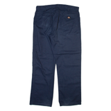 DICKIES Mens Trousers Blue Regular Straight W38 L32
