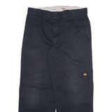 DICKIES Mens Trousers Black Loose Straight W33 L29