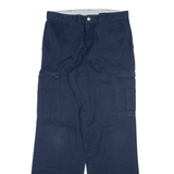 DICKIES Cargo Mens Trousers Blue Regular Straight W33 L33