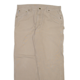 CARHARTT Carpenter Mens Trousers Beige Relaxed Straight W38 L32
