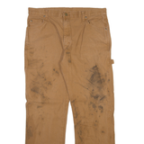 DICKIES Carpenter Mens Trousers Brown Regular Straight W36 L32