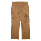 DICKIES Carpenter Mens Trousers Brown Regular Straight W36 L32