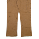 DICKIES Carpenter Mens Trousers Brown Regular Straight W36 L32