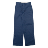 DICKIES Womens Trousers Blue Regular Straight W24 L26