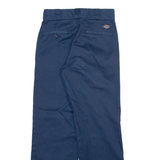 DICKIES Womens Trousers Blue Regular Straight W24 L26