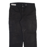 DICKIES Cargo Mens Trousers Black Relaxed Straight W36 L32