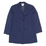 PIU& PIU Womens Overcoat Coat Blue UK 10