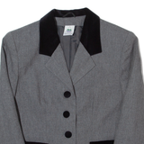 NEW FAST Womens Blazer Jacket Grey 90s UK 10