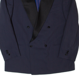 PIERRE LAFFITTE Smoking Jacket Mens Blazer Jacket Blue Wool 90s L