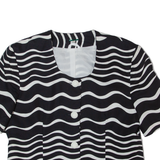 Womens Blazer Jacket Blue 90s Striped M