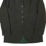 ALESSANDRO ALBANESE Womens Blazer Jacket Green Wool 90s Chevron M