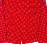 Womens Blazer Jacket Red 90s Polka Dot M