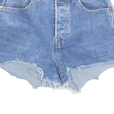 LEVI'S 501 Cut Off Womens Denim Shorts Blue XXS W24