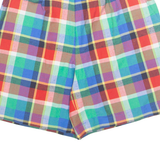 Womens Casual Shorts Green Check XS W26