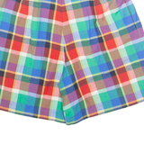 Womens Casual Shorts Green Check XS W26