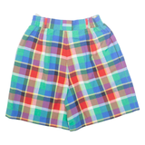 Womens Casual Shorts Green Check XS W26
