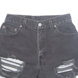 LEVI'S 550 Cut Off Womens Denim Shorts Black Relaxed XS W26