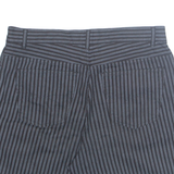 WORLD OF MAN'S FASHION Womens Casual Shorts Black Pinstripe UK 22 W34