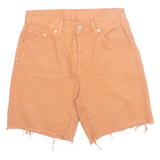 LEVI'S 502 Cut Off Mens Denim Shorts Orange S W28