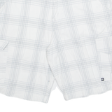 QUIKSILVER Mens Cargo Shorts White Check M W30