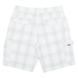 QUIKSILVER Mens Cargo Shorts White Check M W30