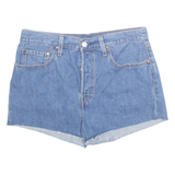 LEVI'S 501 Cut Off Womens Denim Shorts Blue L W34