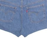 LEVI'S 501 Cut Off Womens Denim Shorts Blue L W34