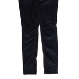 JIGSAW Richmond Fit Womens Velvet Trousers Black Slim Skinny W24 L28