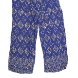 FAT FACE Belted Womens Trousers Blue Relaxed Straight W26 L23