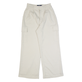 HOLLISTER High Rise Womens Trousers Cream Relaxed Wide-Leg W26 L28