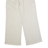 HOLLISTER High Rise Womens Trousers Cream Relaxed Wide-Leg W26 L28
