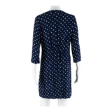 JOULES Womens Day Dress Blue Spotted Short UK 12