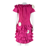 JEWELS Womens Pencil Dress Pink Short Sleeve Knee Length L