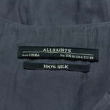 ALL SAINTS Womens Mini Dress Grey Silk Sleeveless Short UK 10