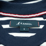 KANGOL Womens T-Shirt Dress Blue Striped Short Sleeve Short S