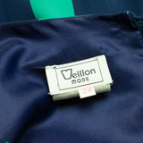 VEILLON Womens Day Dress Blue Striped Long Sleeve Midi L