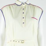 Womens Day Dress Beige Sleeveless Midi M