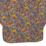 Womens Printed Blouse Brown Long Sleeve Crazy Pattern L