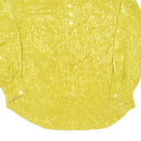 Womens Printed Blouse Green Long Sleeve Paisley XL