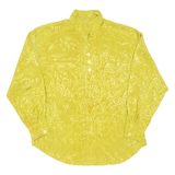 Womens Printed Blouse Green Long Sleeve Paisley XL