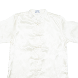 Womens Printed Blouse White Silk Floral S