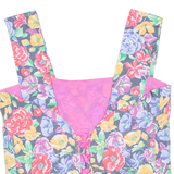 Womens Printed Corset Pink Sleeveless Floral M