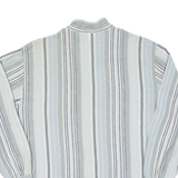 Womens Printed Blouse Blue Long Sleeve Striped L