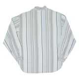 Womens Printed Blouse Blue Long Sleeve Striped L