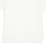 Sheer Womens Polo Shirt Beige Silk L