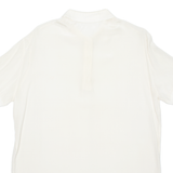 Sheer Womens Polo Shirt Beige Silk L