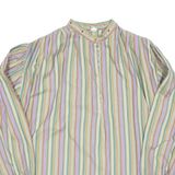 Womens Printed Top Green Long Sleeve Striped L